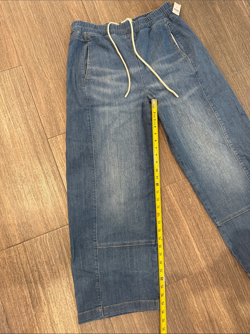 Pilcro Light Blue Wide-Leg Denim Jogger Pants - Picture 7 of 7